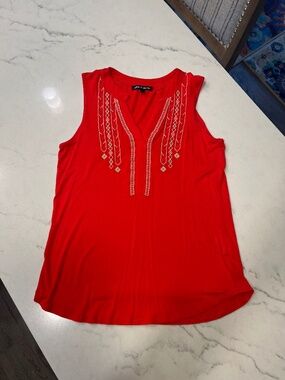 Embroidered tank top